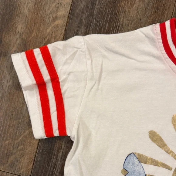 Disney Kids White Tee with Red Accents and Stitch Graphic - Picture 6 of 9
